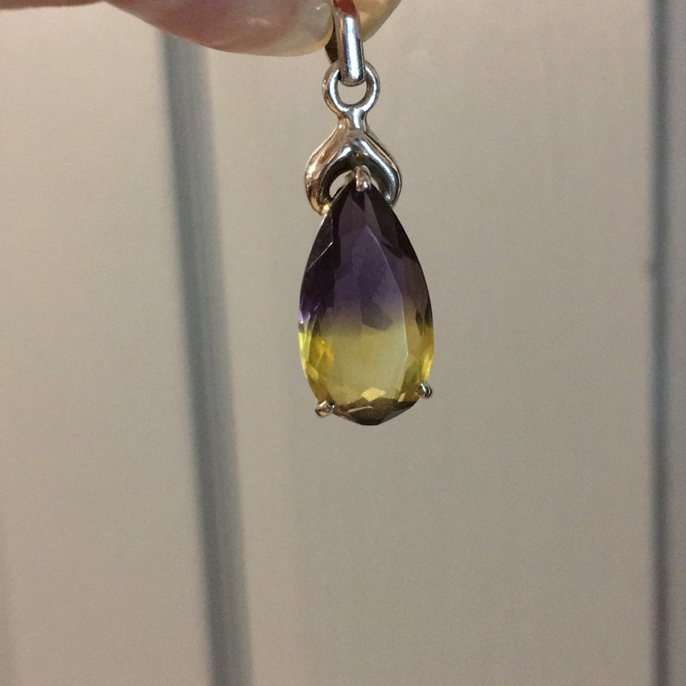 Vintage Ametrine and Sterling Pendant